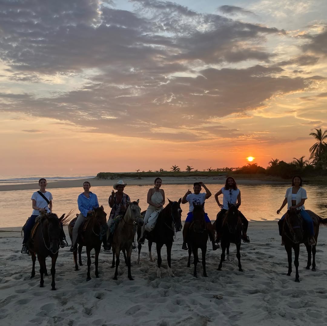 Sunset on Horseback on the Beach
